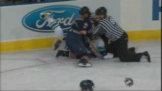 Darcy Hordichuk vs Zack Stortini Dec 13 2008 [upl. by Orelie]