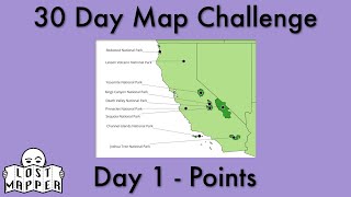 30 Day Map Challenge 2023 Day 1  Points [upl. by Enileme750]