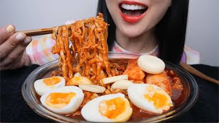 ASMR SPICY NOODLES EATING SOUNDS NO TALKING  SASASMR [upl. by Arbua692]