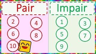 Les nombres pairs et impairs [upl. by Acirret]