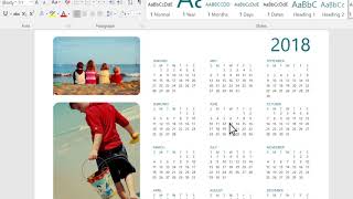 Create an quotAny Yearquot calendar in Microsoft Word [upl. by Iznyl454]