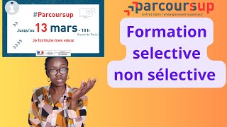 Campus franceTout savoir PARCOURSUP les vœux formation sélective et non sélective MoneyMindset [upl. by Christensen]