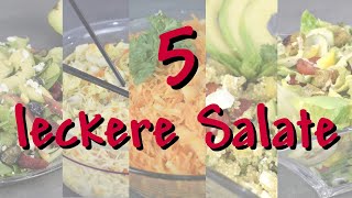 5 lecker Salate zum Grillen oder als Partysalate Grillsalatevon Lieblingsgeschmack [upl. by Ayalahs]