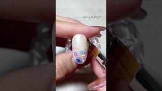 シェルネイル 夏ネイル オーロラネイル ネイルデザイン トレンドネイル ネイル ネイルサロン nails nailart shorts [upl. by Afital]