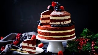 Kersttaart  Naked Red Velvet Kersttaart [upl. by Assenev]