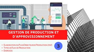 Gestion De Production partie 3  Plan Directeur de production PDP types de Flux de production [upl. by Nnylirehs]