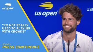 Maxime Cressy Press Conference  2021 US Open Round 1 [upl. by Sosthenna]