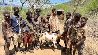 Cooking Goat ￼In the Forest with Hadzabe people of Tanzania in Africa [upl. by Nylitak]