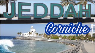 JEDDAH CORNICHE  Jeddah Waterfront  Corniche Tour Saudi Arabia [upl. by Nosyt]