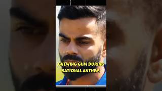 Virat Kohli ने साल 2022 में National Anthem के दौरान Chewing Gum खाई😱 shorts cricket viratkohli [upl. by Gabrielle]