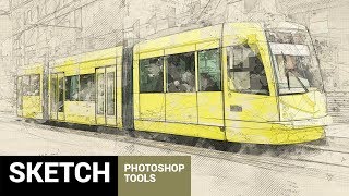 Architectum 2  Sketch Tools Photoshop Action Tutorial [upl. by Aibara44]