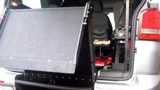 Volkswagen Caravelle Automated Tailgate and Ramp  Brook Miller Mobility [upl. by Adaha]