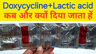 doxycycline and lactic acid bacillus capsules  doxycycline hyclate 100 mg uses in hindi [upl. by Nessaj782]