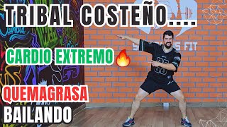 Rutina para BAJAR de PESO 🔥 Cardio Dance Extremo 🥵 Tribal Costeño Routine ft Ulises Spartacus [upl. by Einttirb]