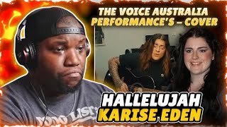 KARISE EDEN The Voice Australia Performance’s  Cover HALLELUJAH  Reaction [upl. by Schear]