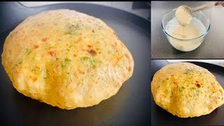 Garlic Paratha Recipe with Liquid Dough in 5 mins  No rolling No Kneading Paratha Life N More [upl. by Maurits]