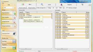 Haushaltsbuch MyMicroBalance Oberfläche [upl. by Nadnal]