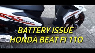 BATTERY ISSUE HONDA BEAT FI 110 [upl. by Marita]