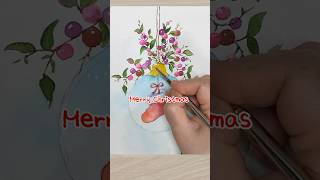 🎄​⁠ 기초수채화 Christmas Greeting card easy watercolor Christmas decorations DIY [upl. by Allerym679]