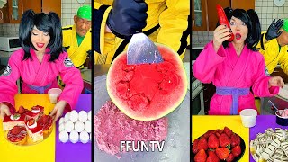 White food vs red food random ice cream challenge [upl. by Marris409]