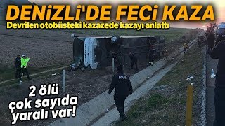 Denizlide Trafik Kazası Yolcu Otobüsü Devrildi Ölü ve Yaralılar Var [upl. by Weisberg]