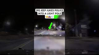 A 392 JEEP MADE POLICE ALMOST HIT A POLE🤣🚨🚔 trackhawk reels viralvideo policechase carfails [upl. by Nosmirc]