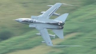 Mach Loop low level Tornado GR4s round Corris corner [upl. by Tierney]