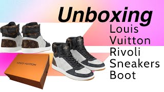 Unboxing Louis Vuitton Rivoli sneaker boot [upl. by Judon]