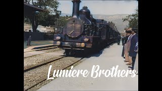 Early Cinema  Lumiére Brothers  Larrivée dun train en gare de La Ciotat 1896 AI Enhanced [upl. by Aivirt]