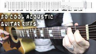 20 Greatest Acoustic Guitar Riffs  Intros  With Tabs [upl. by Ambrosia]