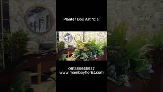 Planter box artificial dekorasi home artificialplant plants planterbox restaurantdecor [upl. by Asirap]