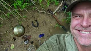 Metal Detecting And Searching A Small Stream [upl. by Rosenblum674]