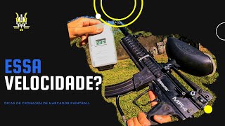 Olha a VELOCIDADE da BOLINHA DE PAINTBALL Cronagem de Marcador [upl. by Enyalaj]