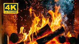 Fireplace 4k 🔥Fireplace with Crackling Fire Sounds Fireplace Burning 4K [upl. by Sudaorb644]