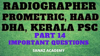 Radiographer prometric  Haad  Dha  Most important questions amp Answers Part 14 Sanaz academy [upl. by Pudens]