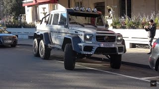 LOUD 840HP Mansory G63 AMG 6X6 in Geneva [upl. by Notsirhc]