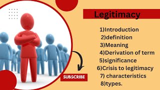 Legitimacy  meaning types characteristics significance crisispolitical sciencellb1 [upl. by Ahouh316]