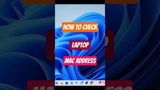 How to check laptop mac address in windows 10 shorts [upl. by Meta]