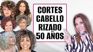 CORTES DE CABELLO RIZADO PARA MUJERES DE 50 AÑOS [upl. by Nahamas190]