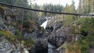 Norway RjukandeFoss Waterfall Drone [upl. by Brittany]