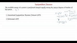 Equipartition TheoremPart 1 [upl. by Aloisia230]