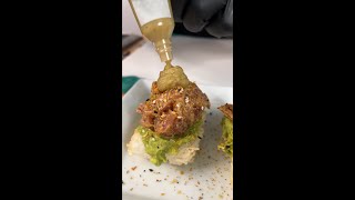 The CRUNCHIEST Air Fried Tuna Avocado Rice Cakes [upl. by Anomas]