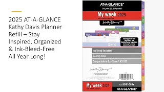 2025 ATAGLANCE Kathy Davis Planner Refill– Stay Inspired Organized amp InkBleedFree All Year Long [upl. by Magdalena]