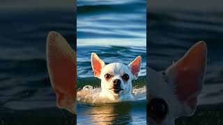 CHIHUAHUAS UNEXPECTED WHALE SURPRISE SHE NEVER SAW IT 🐾🌊😱 Chihuahua WhaleJump SurpriseSplash [upl. by Serafina881]