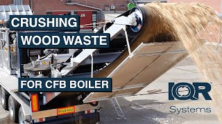 Crushing wood waste for Swedish CFB boiler [upl. by Drobman]