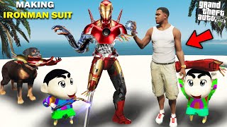 GTA 5  Franklin Shinchan amp Pinchan Making Ironman Suit For The First Time GTA 5 [upl. by Gib]