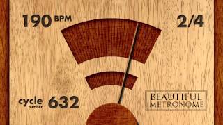 190 BPM 24 Wood Metronome HD [upl. by Vlad]