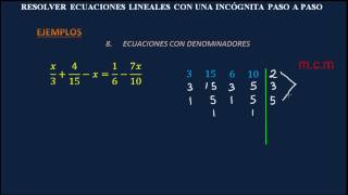 RESOLVER ECUACIONES LINEALES CON UNA INCÓGNITA PASO A PASO  Ejercicios Resueltos [upl. by Moor615]