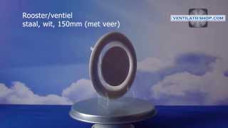 Rooster ventiel staal wit 150mm met veer  afvoerafzuiging  Ventilatieshopcom [upl. by Enirehtahc]