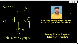 Texas instruments interview questions  Plot Ix vs Vx graph for the NMOS [upl. by Nedac694]